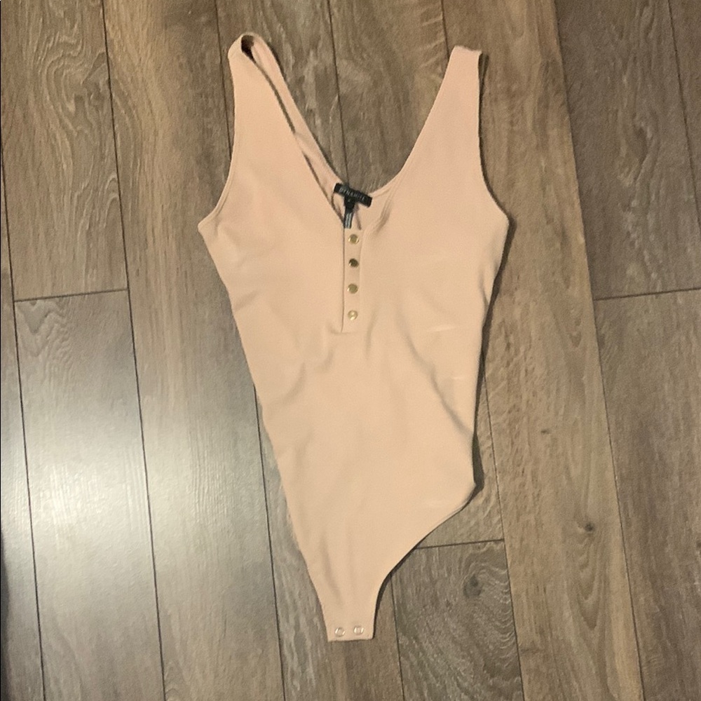Dynamite Pink Bodysuit with Wide Straps and Stretchy Fit